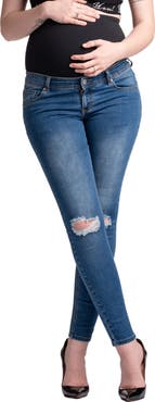 Preggo Leggings Santa Monica Ripped Skinny Maternity Jeans