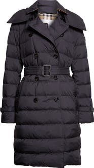 Burberry Audley Mid Length Nylon Down Puffer Coat
