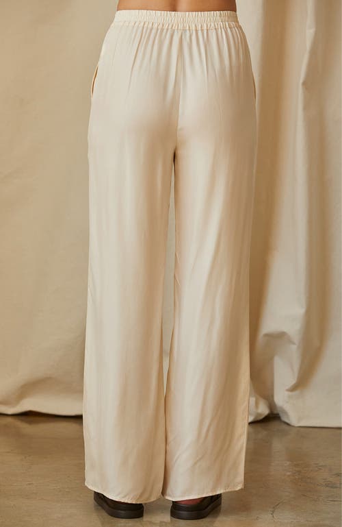 Crescent Pull On Cupro Blend Pants In Neutral