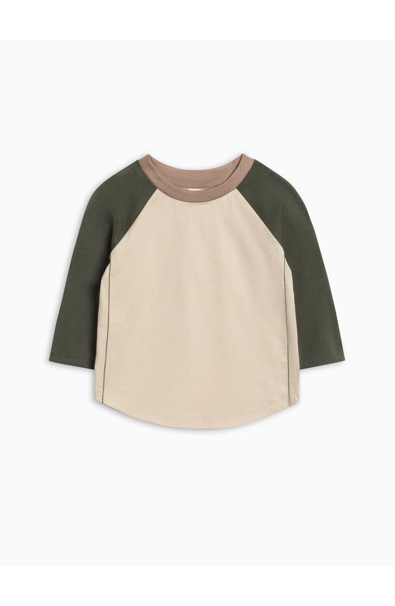 Colored Organics Organic Cotton Louie Baseball Tee, Alternate, color, Oat / Pine