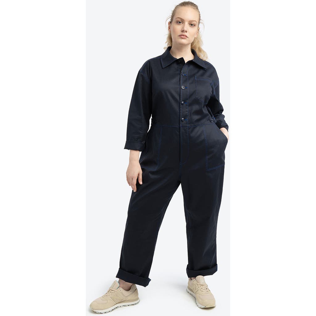 See Rose Go Riveter Plus Size Jumpsuit In Black