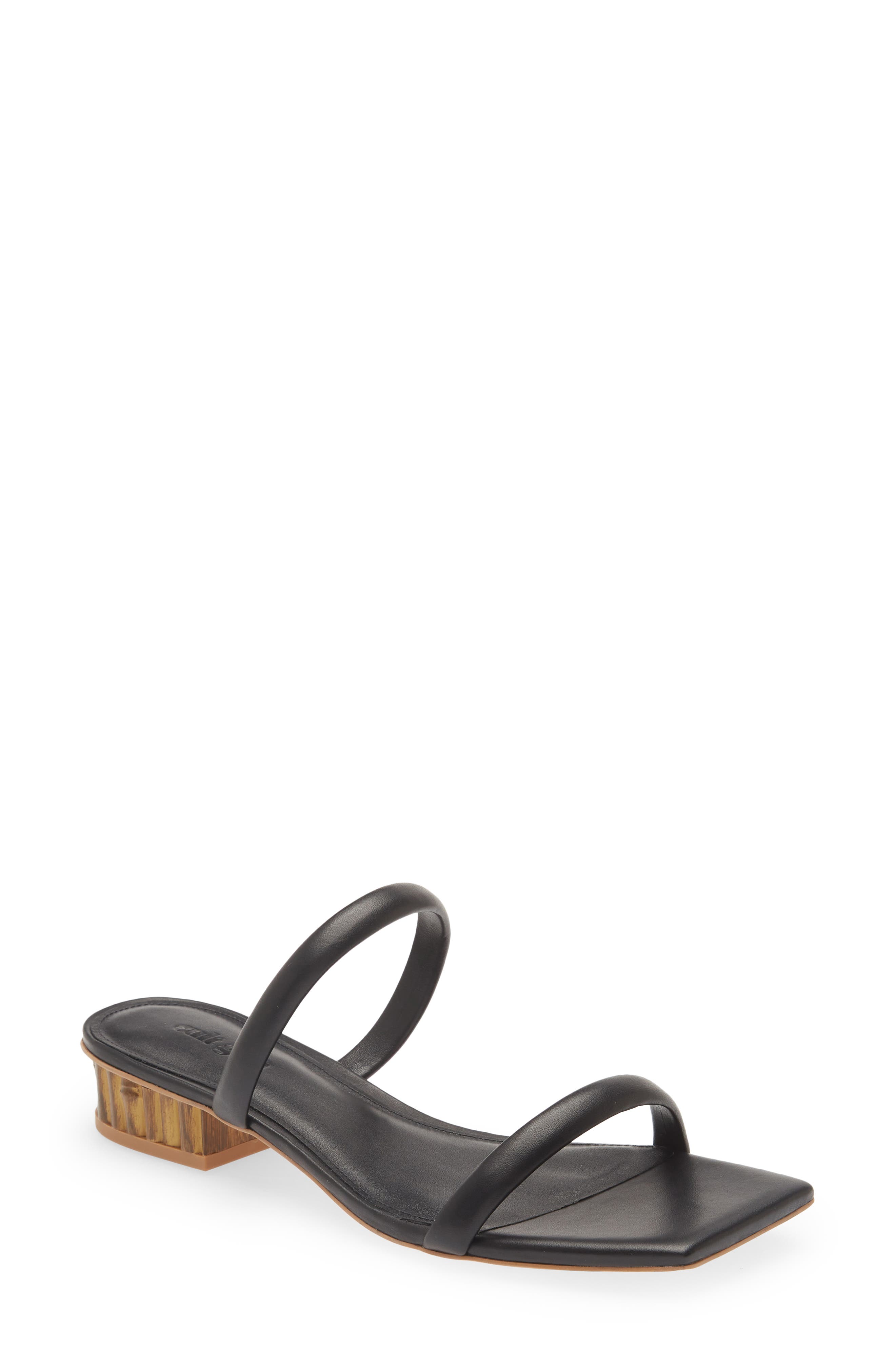 Cult Gaia Liz Square Toe Block Heel Slide Sandal, Main, color, 