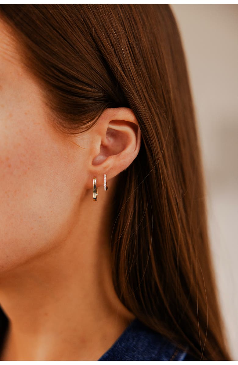 Dana Rebecca Designs Huggie Hoop Earrings, Alternate, color, Yellow Gold