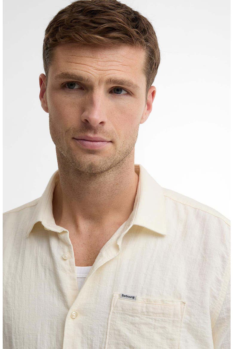 Kingswood Short Sleeve Cotton Ripstop Button-Up Shirt, Alternate, color, WHISPER WHITE