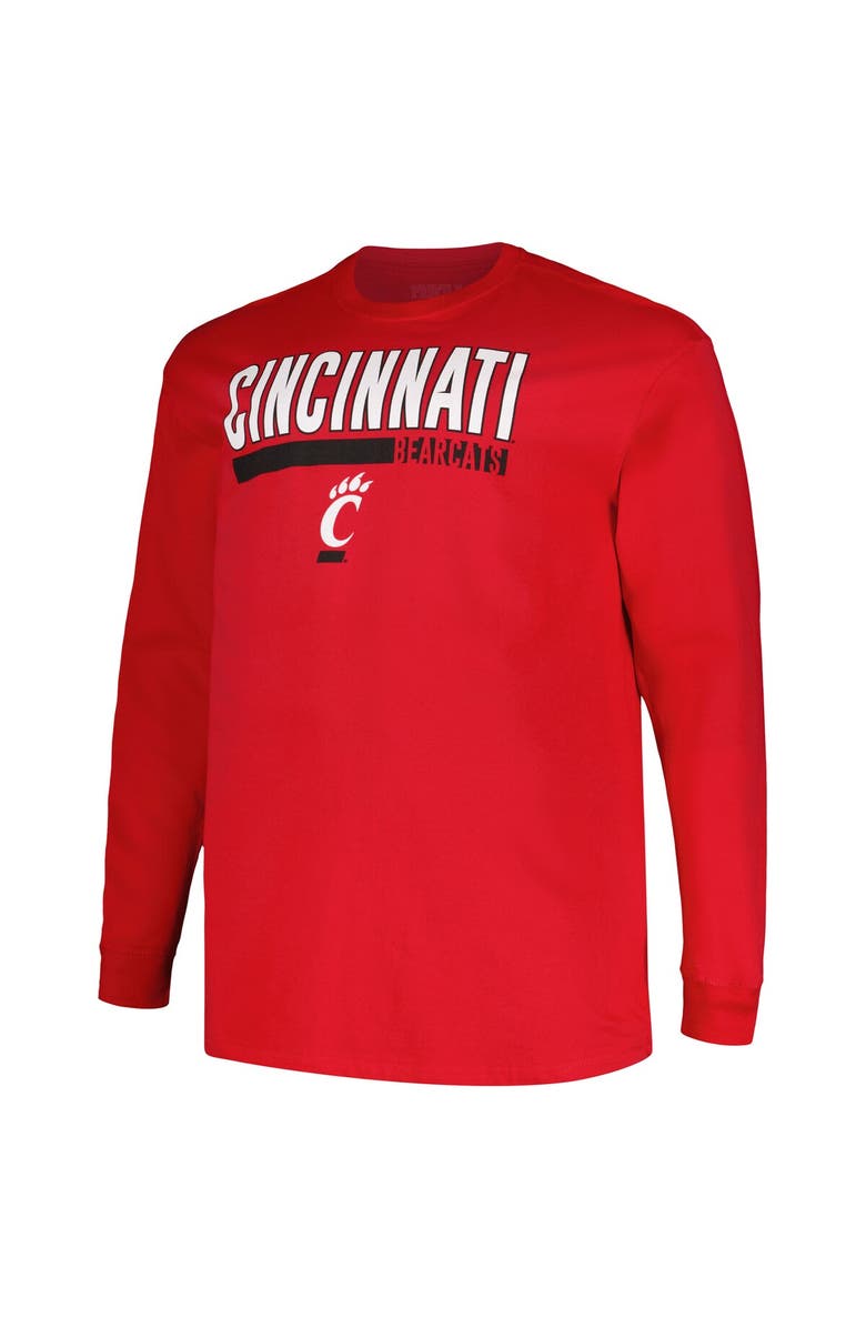 PROFILE Men's Profile Red Cincinnati Bearcats Big & Tall Two-Hit Long Sleeve T-Shirt, Alternate, color, 