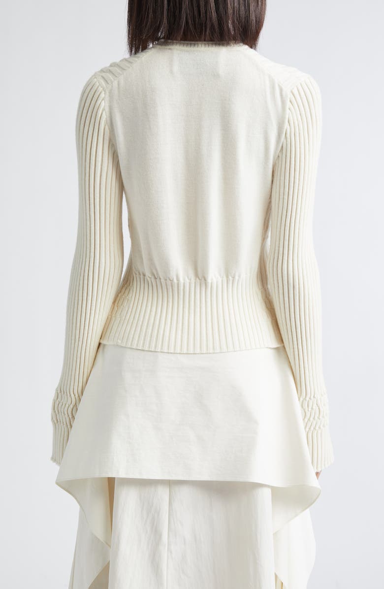 EENK Wool Rib Cardigan, Alternate, color, Ivory