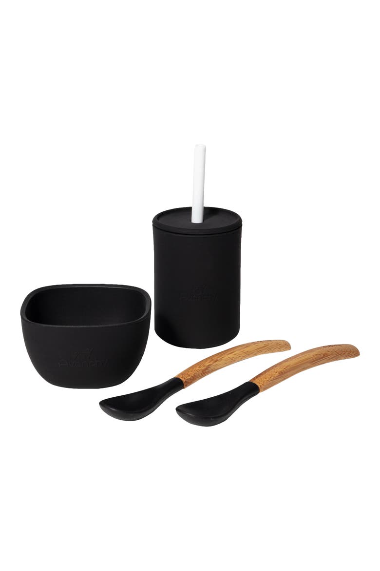 La Petite Essential Collections Baby Feeding Dish Set, Main, color, BLACK