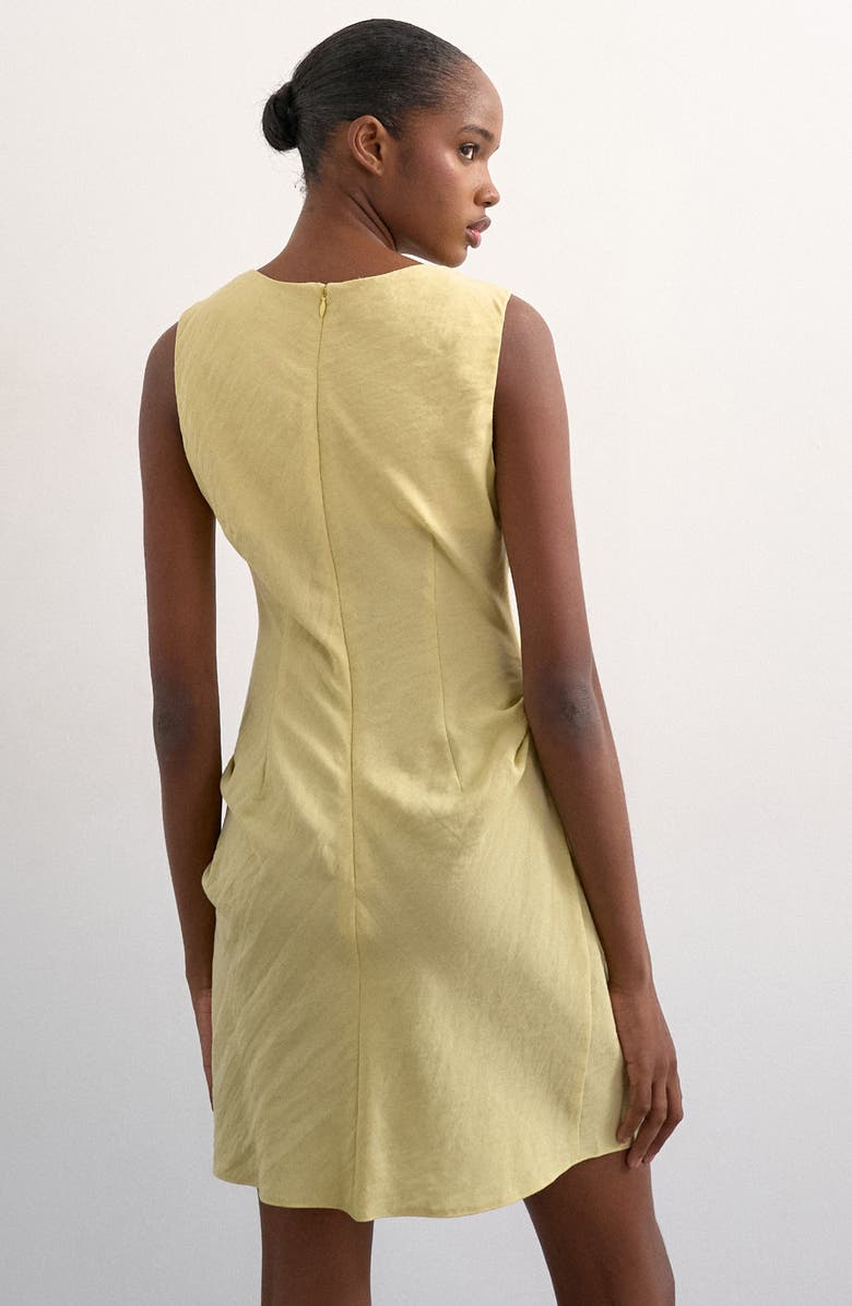 Topshop Drape Minidress, Alternate, color, Lgreen