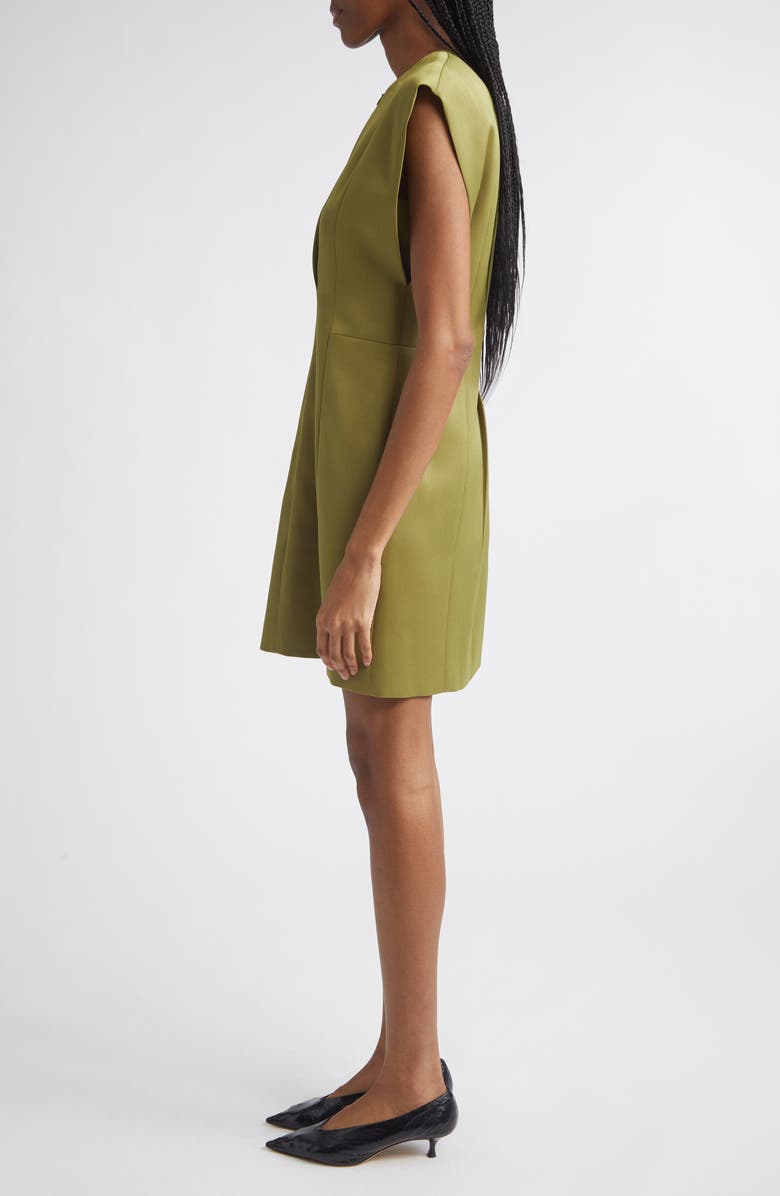 ISRAELLA KOBLA Tilia Asymmetric Sleeve Dress, Alternate, color, Olive Green