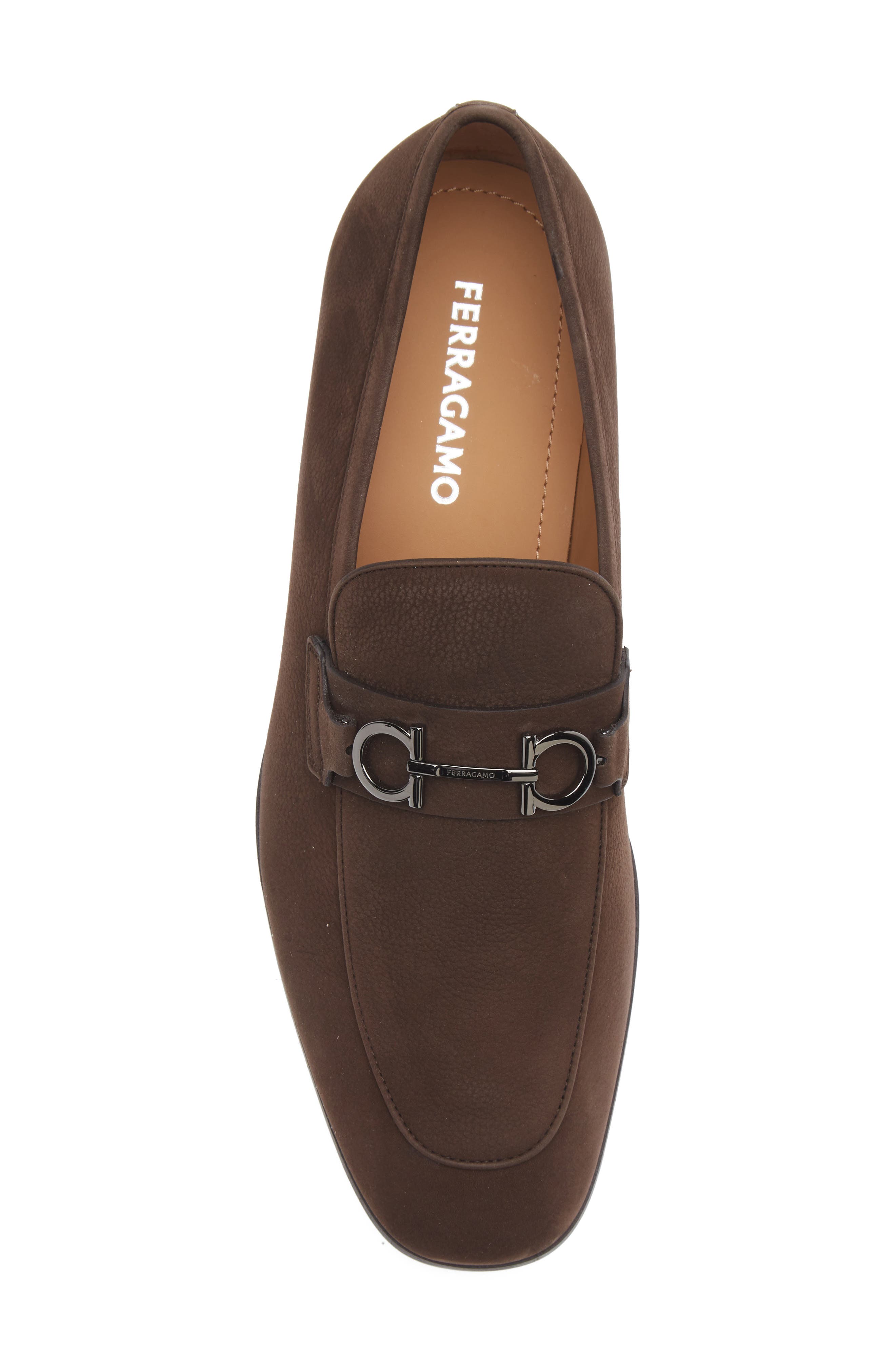 FERRAGAMO Balty Double Gancio Bit Loafer, Alternate, color, Bark Moro Biscotto