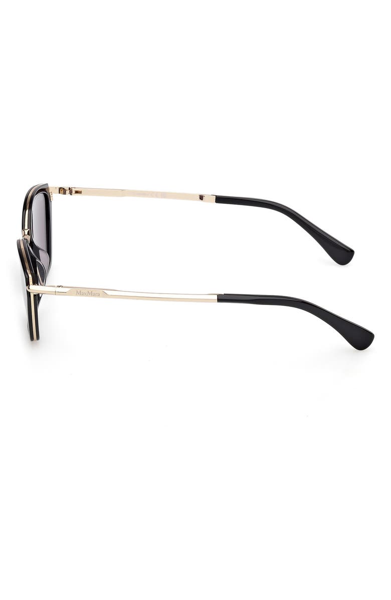 Max Mara Miller 54mm Round Sunglasses, Alternate, color, Black/ Pale Gold / Smoke