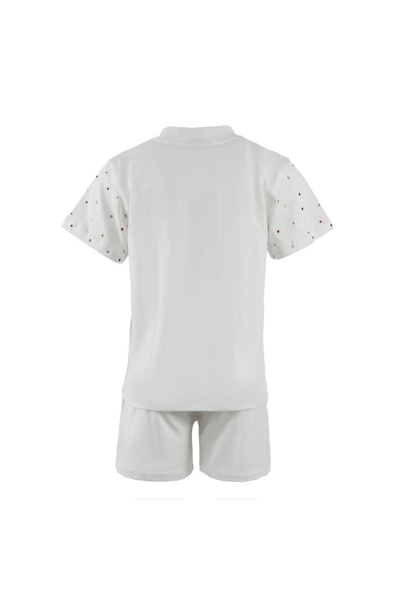 Lola + The Boys Rainbow Gem Short Set, Alternate, color, White