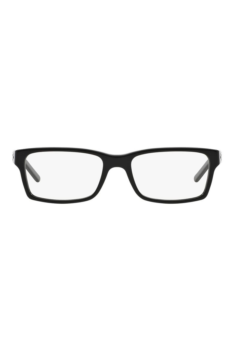 54mm Rectangular Reading Glasses, Main, color, BLACK