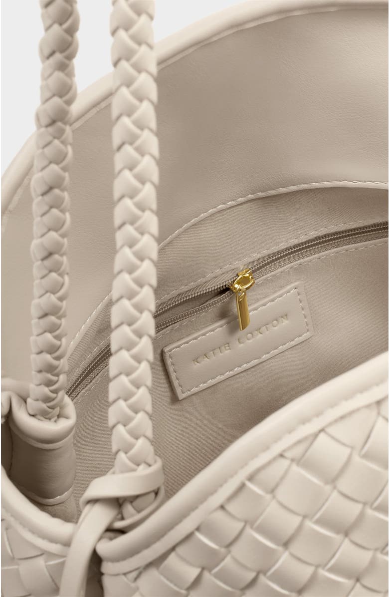 Katie Loxton Nova Hand Woven Large Shoulder Bag, Alternate, color, Oyster