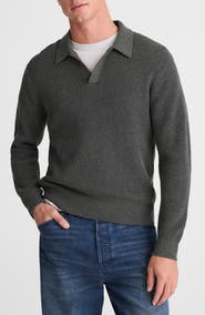 Madewell Shaker Stitch Cotton Sweater Polo