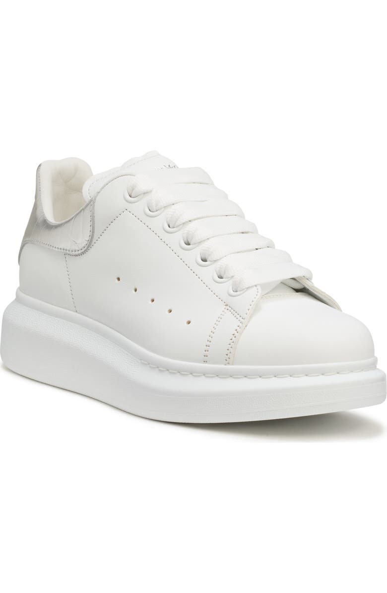 McQueen Oversized Sneaker, Main, color, White/ Silver