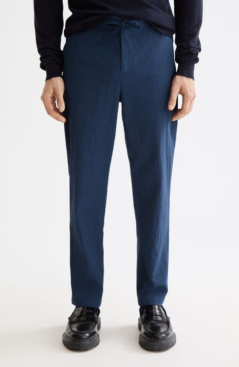 Finch Cotton Blend Seersucker Pants