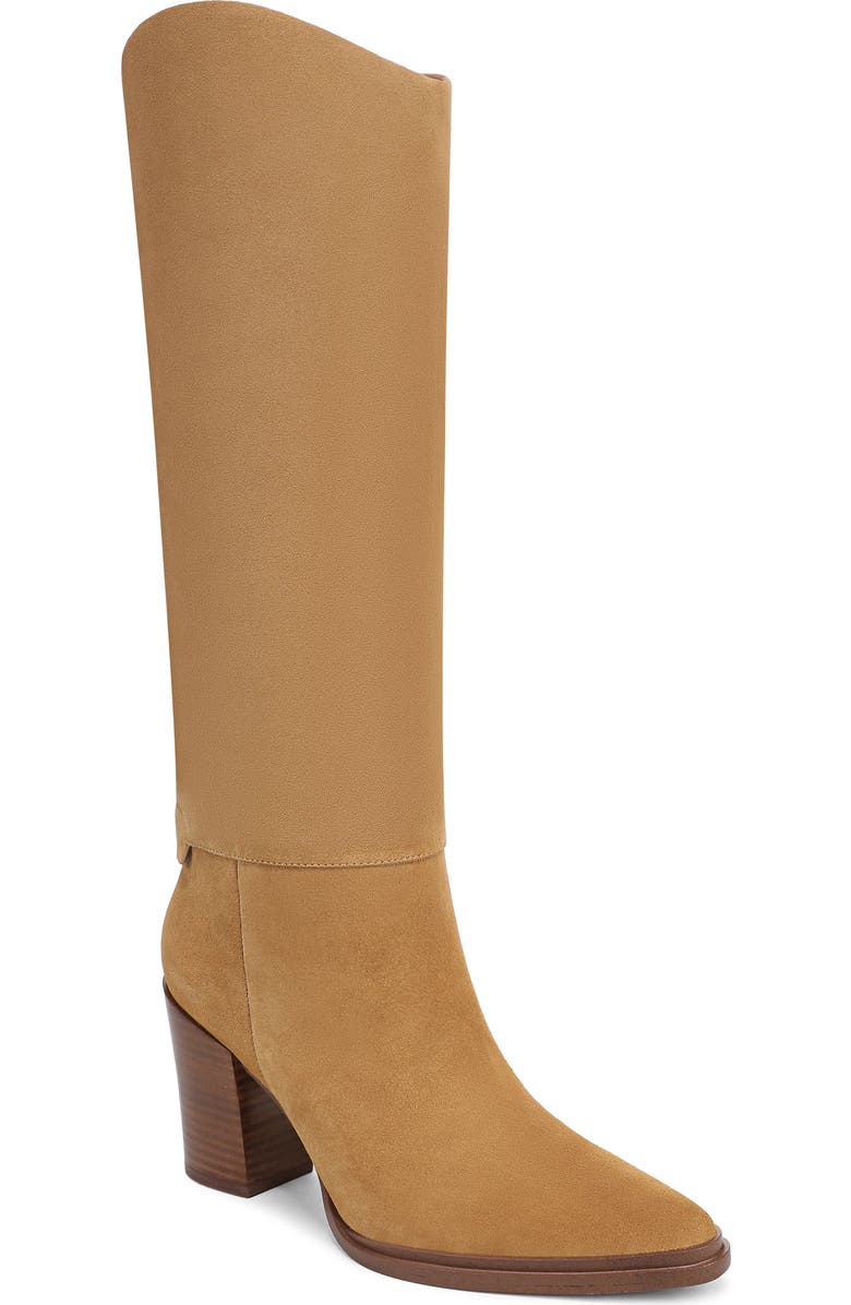 SARTO by Franco Sarto Jasmine Block Heel Boot, Main, color, Warm Camel