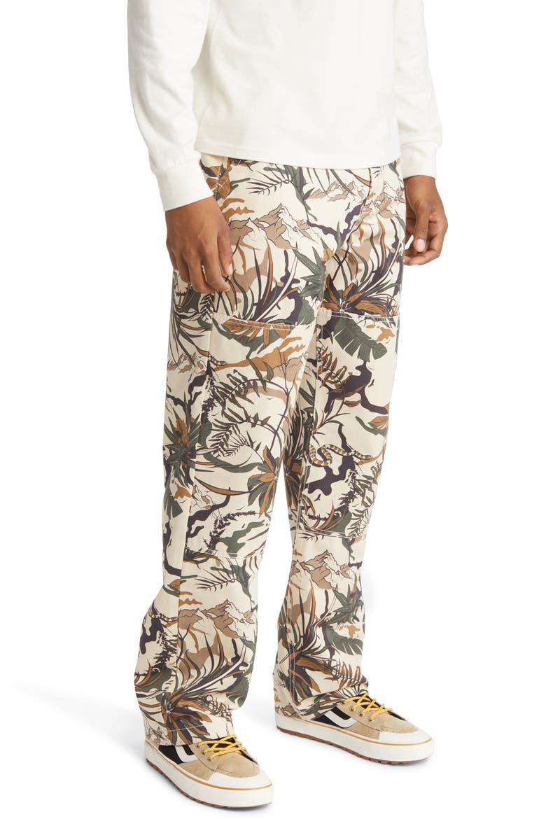 Men's Authentic Print Cotton Chino Pants, Alternate, color, OATMEAL/ DUCK GREEN
