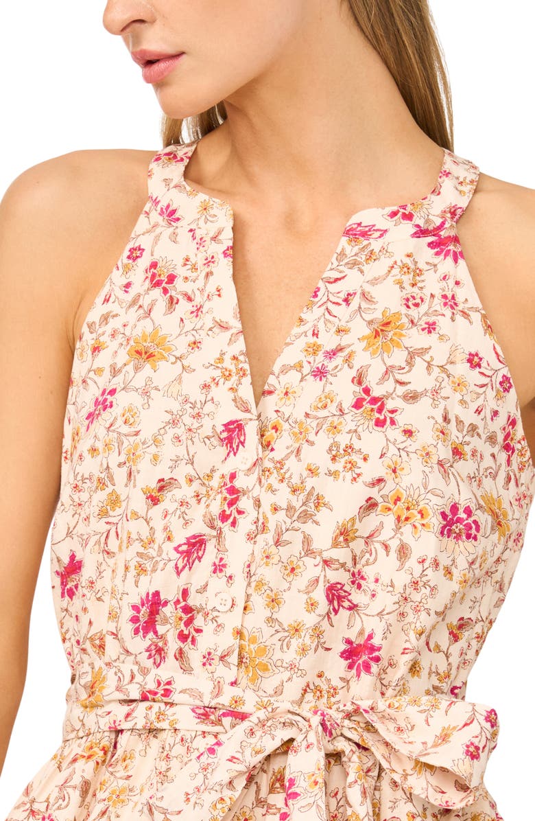 Halogen<sup>®</sup> Floral Belted Tiered Button-Up Maxi Dress, Alternate, color,