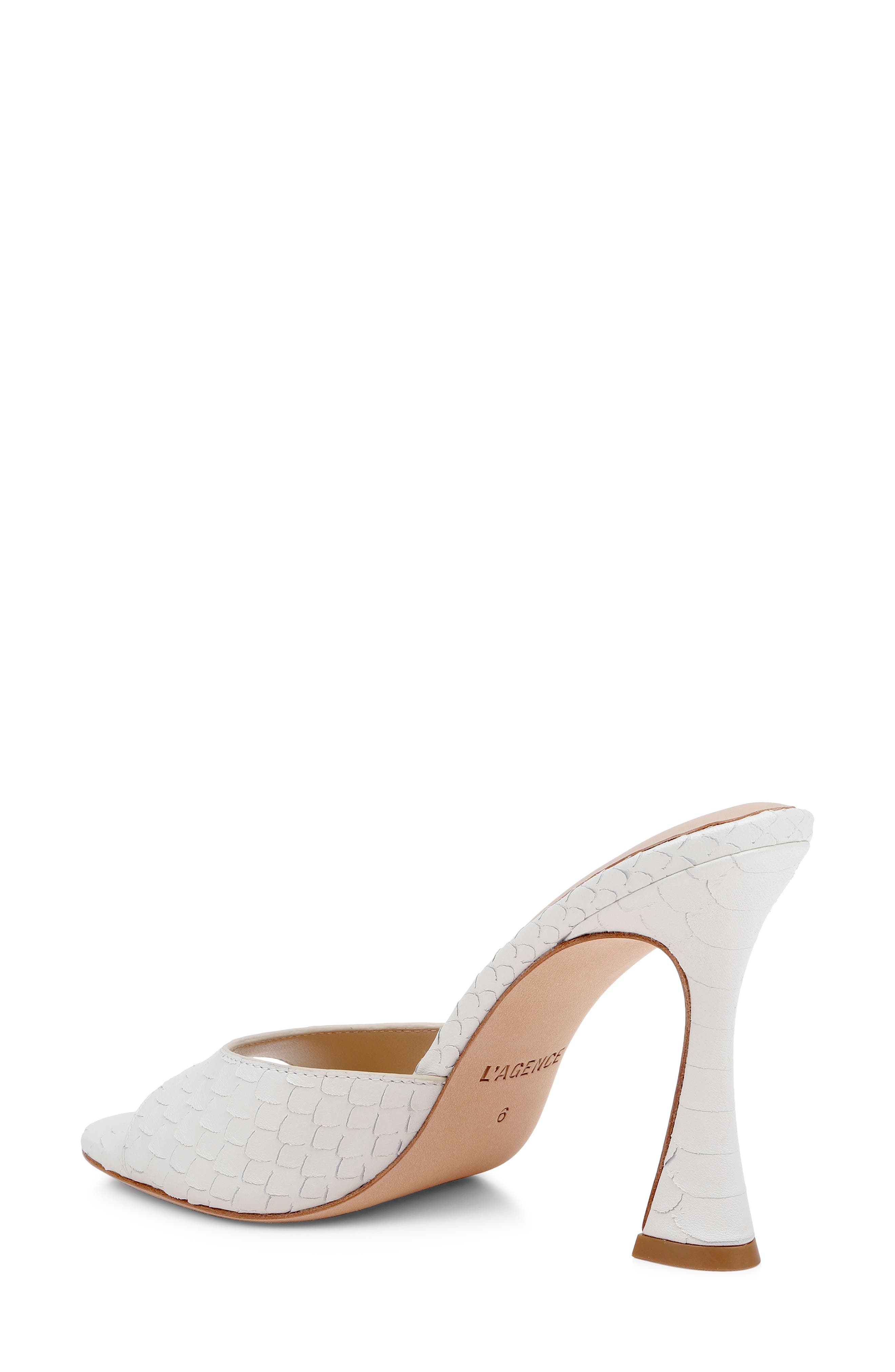 L'AGENCE Avery II Genuine Calf Hair Sandal, Alternate, color, White Snake