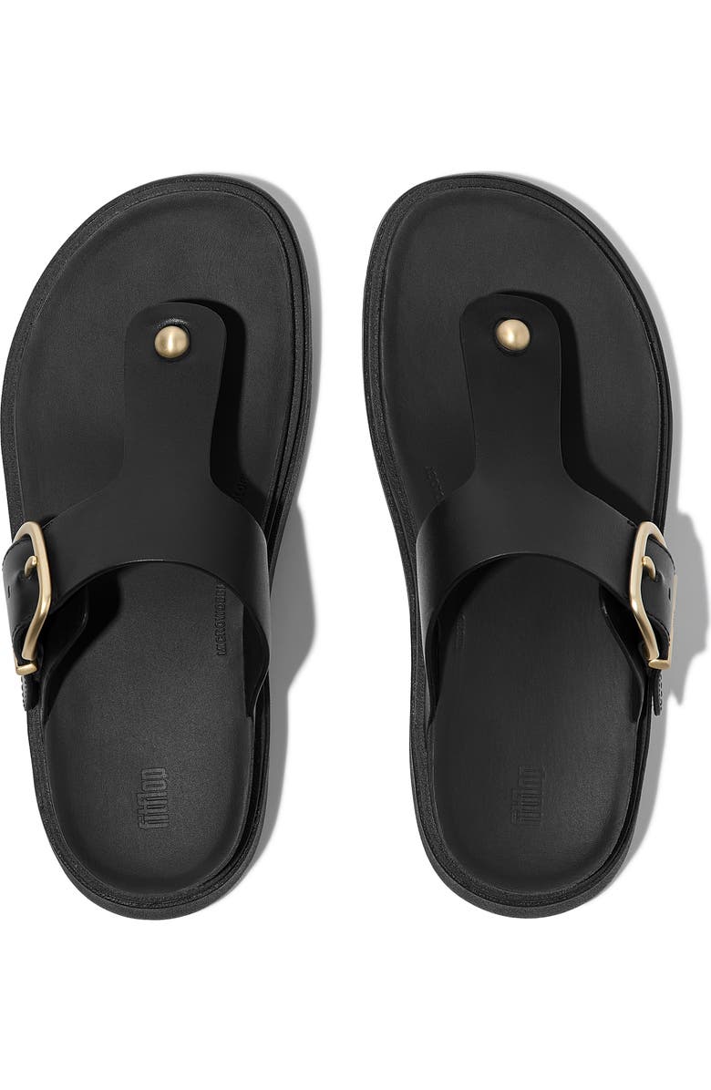 FitFlop Gen-FF Buckle lea Toe-Post, Alternate, color, Black