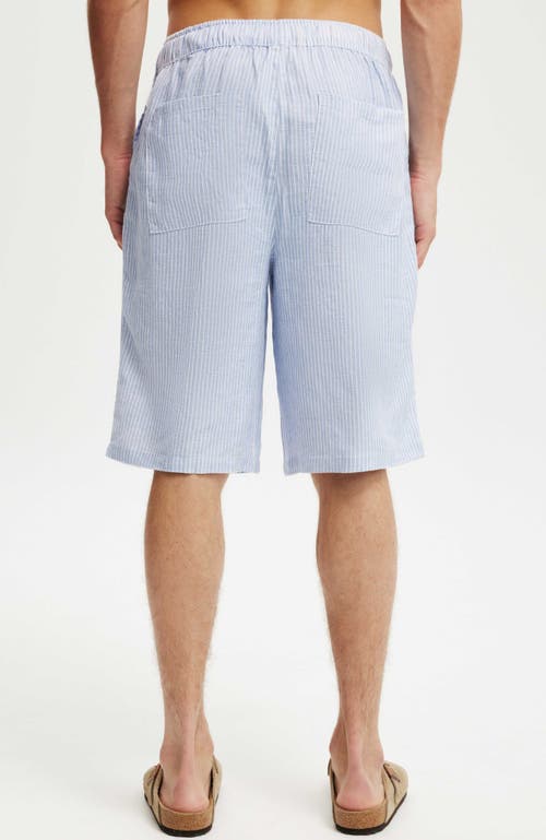 Cotton On Baggy Linen Short In Blue