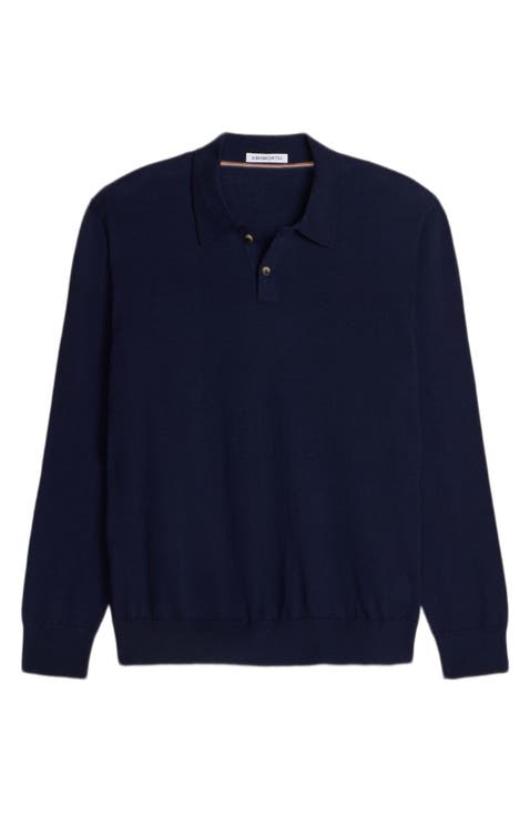 Long Sleeve Fully Fashioned Polo