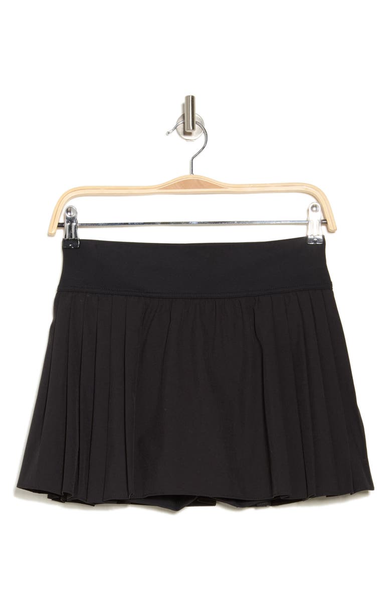Z by Zella Tiebreak Pleated Skort, Alternate, color, Black