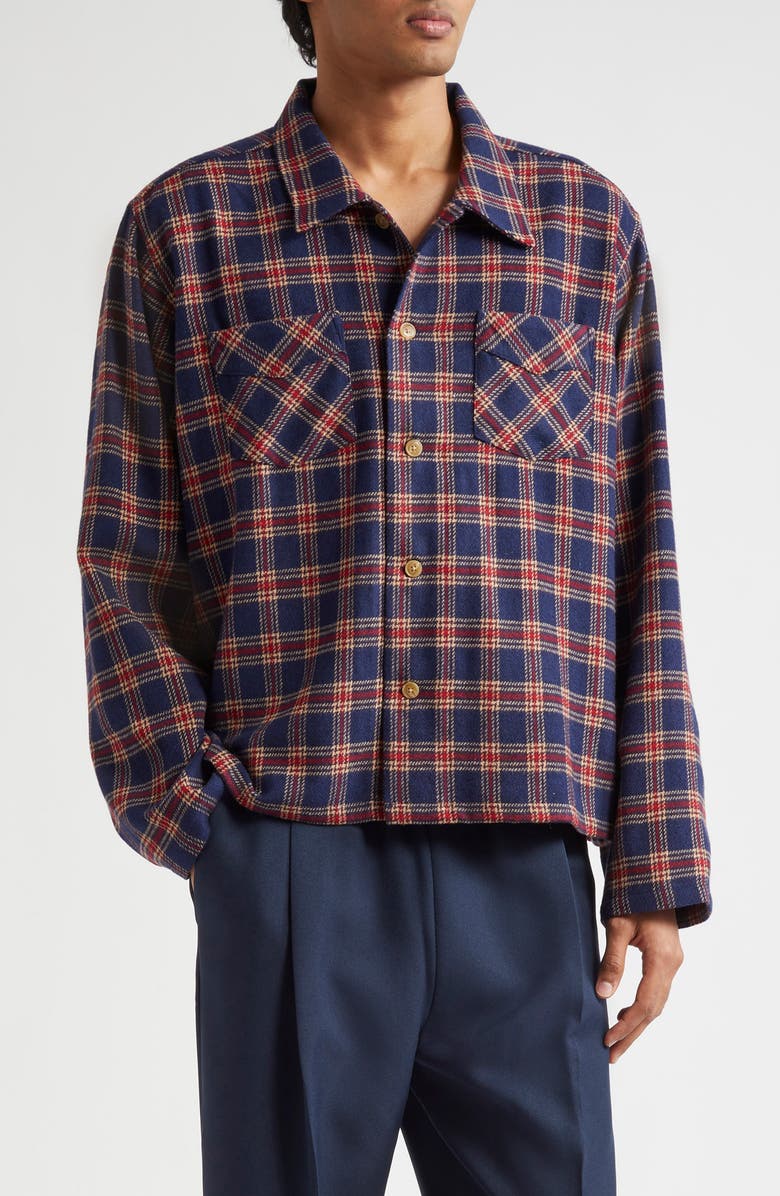 STOCKHOLM SURFBOARD CLUB Club Plaid Button-Up Shirt, Main, color,