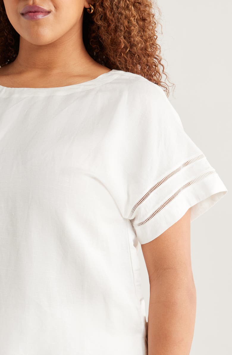 Anne Klein Linen Blend Dolman Sleeve Top, Alternate, color, 