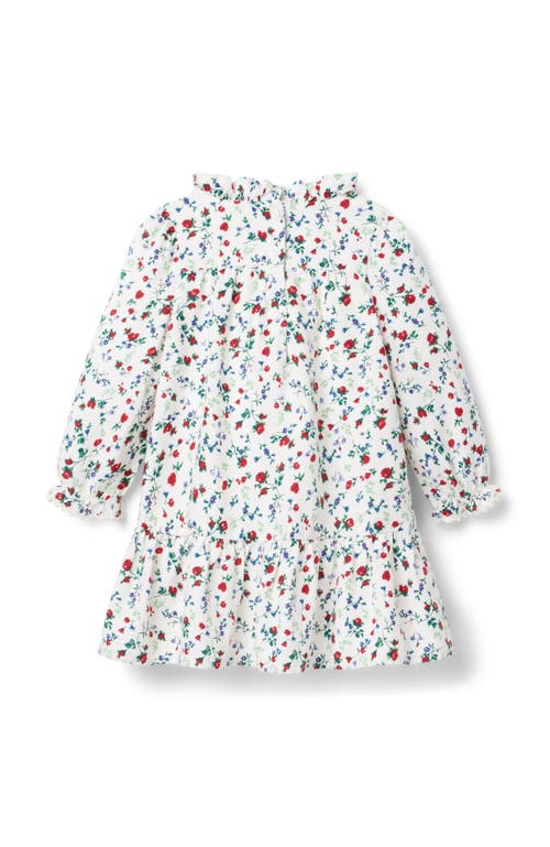 Janie And Jack Floral Ruffle Dress In Multi