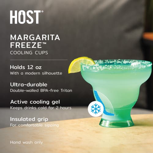 Host Margarita Freeze Cooling Cup Set Of 2 In Aqua