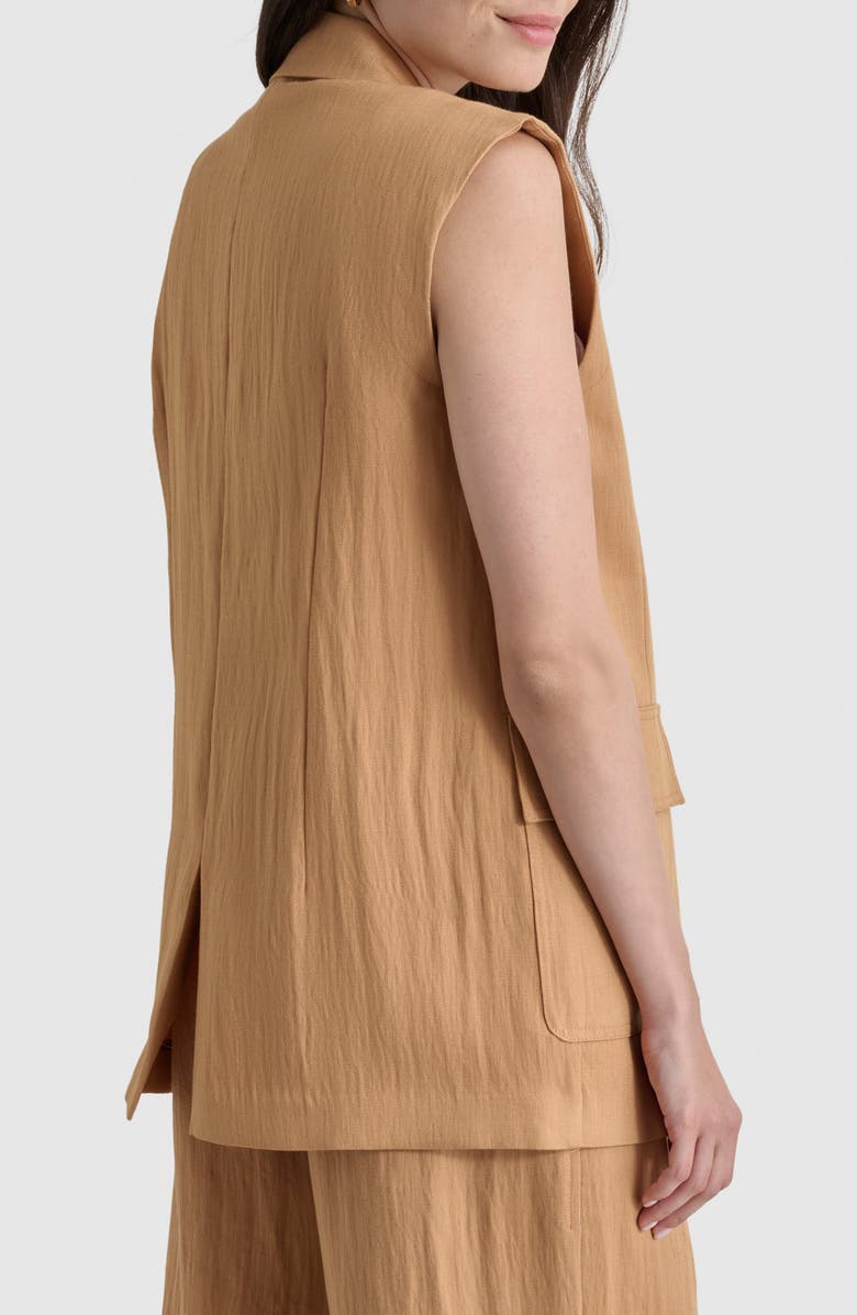 DKNY Longline Vest, Alternate, color, Tawney
