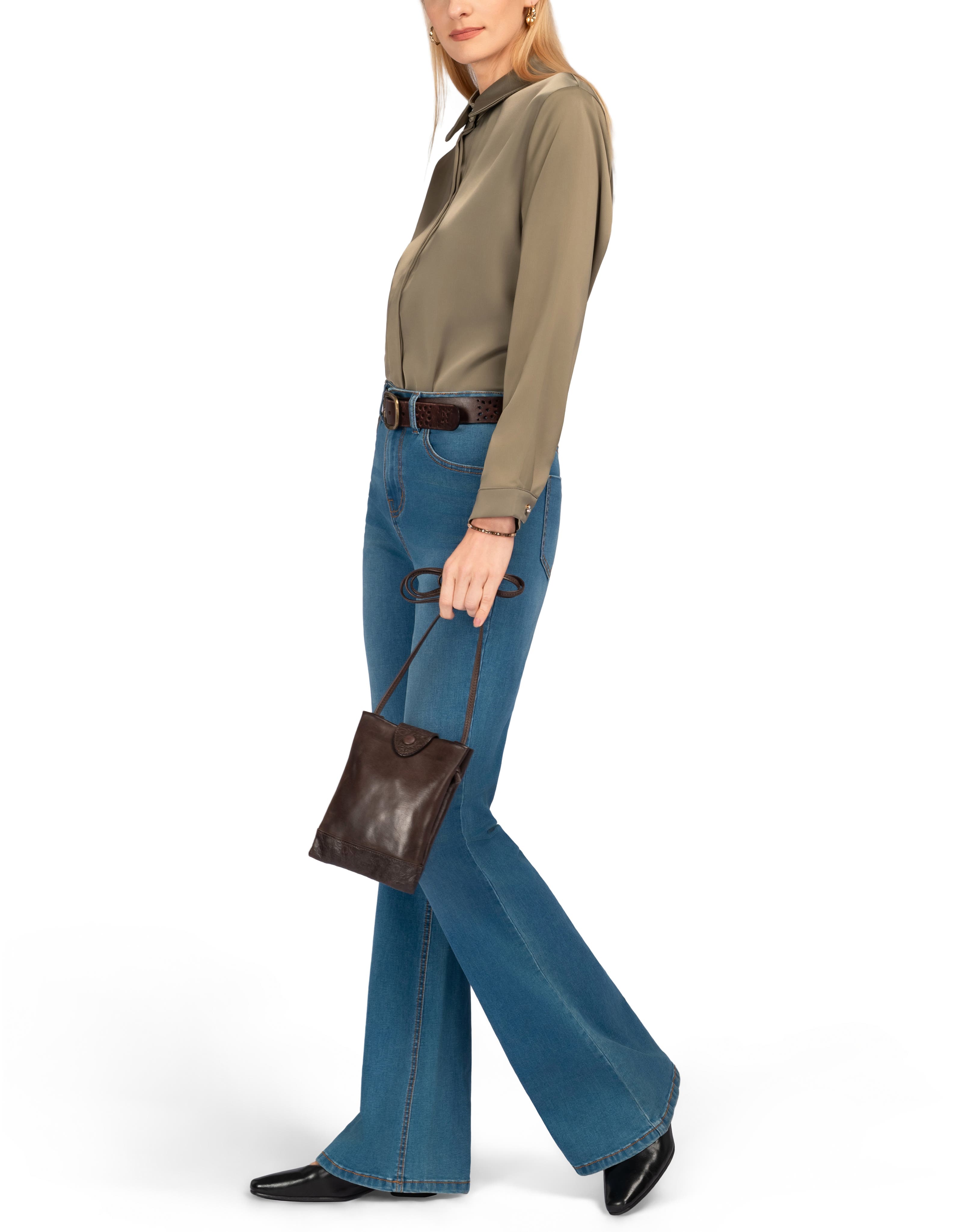 Lily Genuine Leather Structured Convertible Crossbody, Alternate, color, Taupe