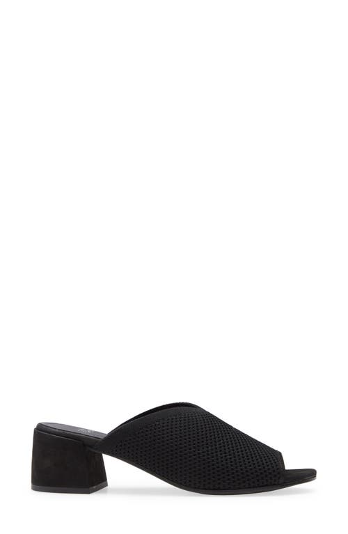Eileen Fisher Fave Block Heel Slide Sandal In Black