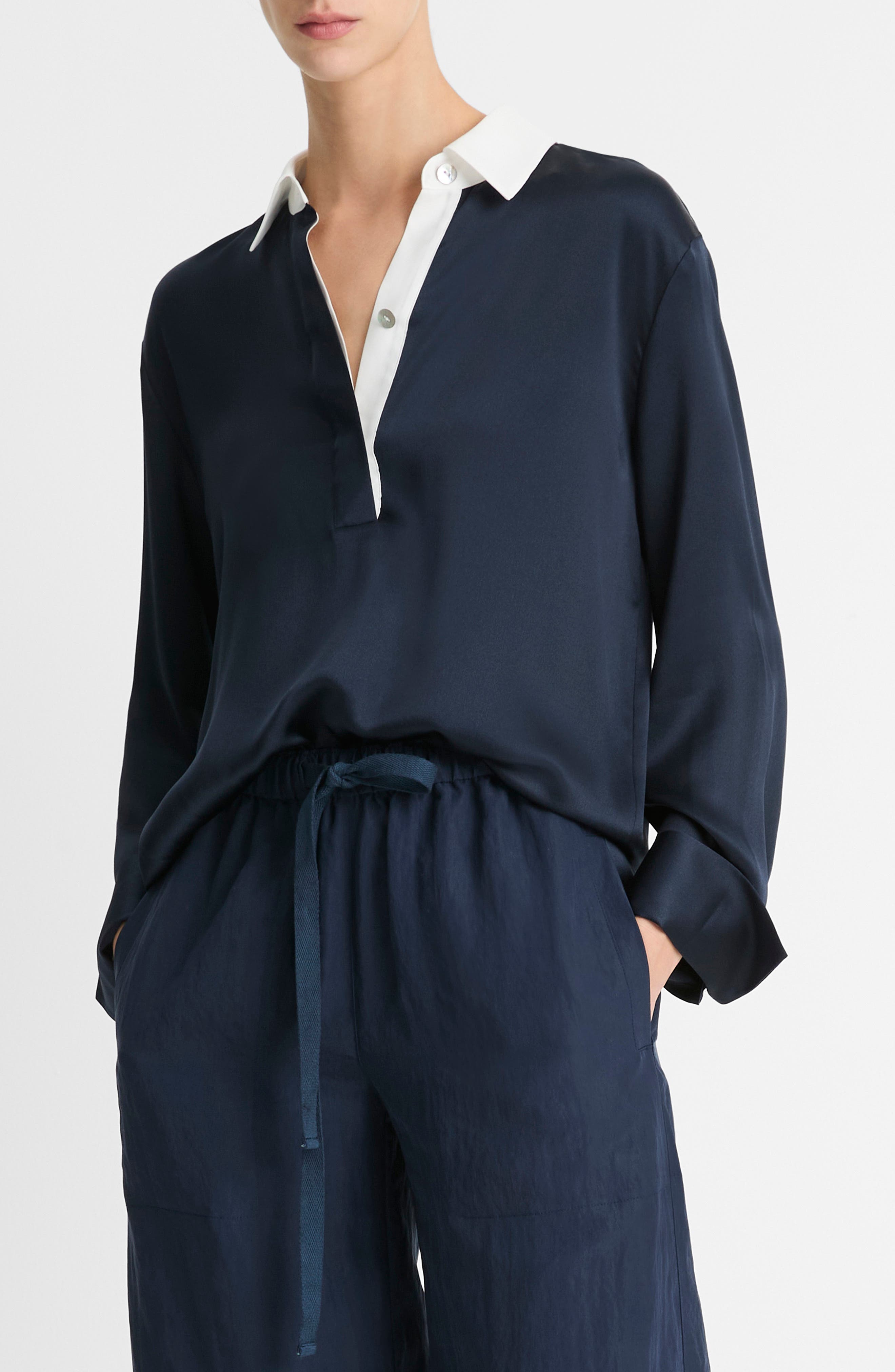 Silk Satin Rugby Shirt