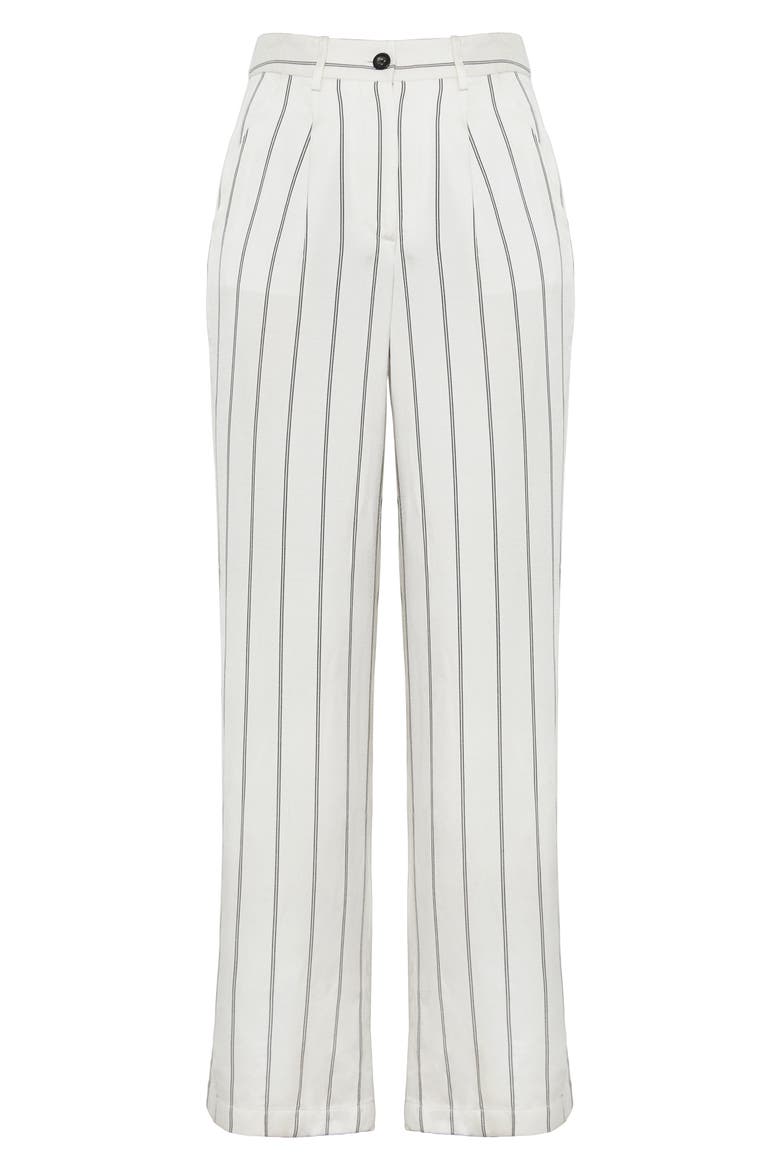 Ryan Stripe Trousers, Alternate, color, CREAM AND BLACK