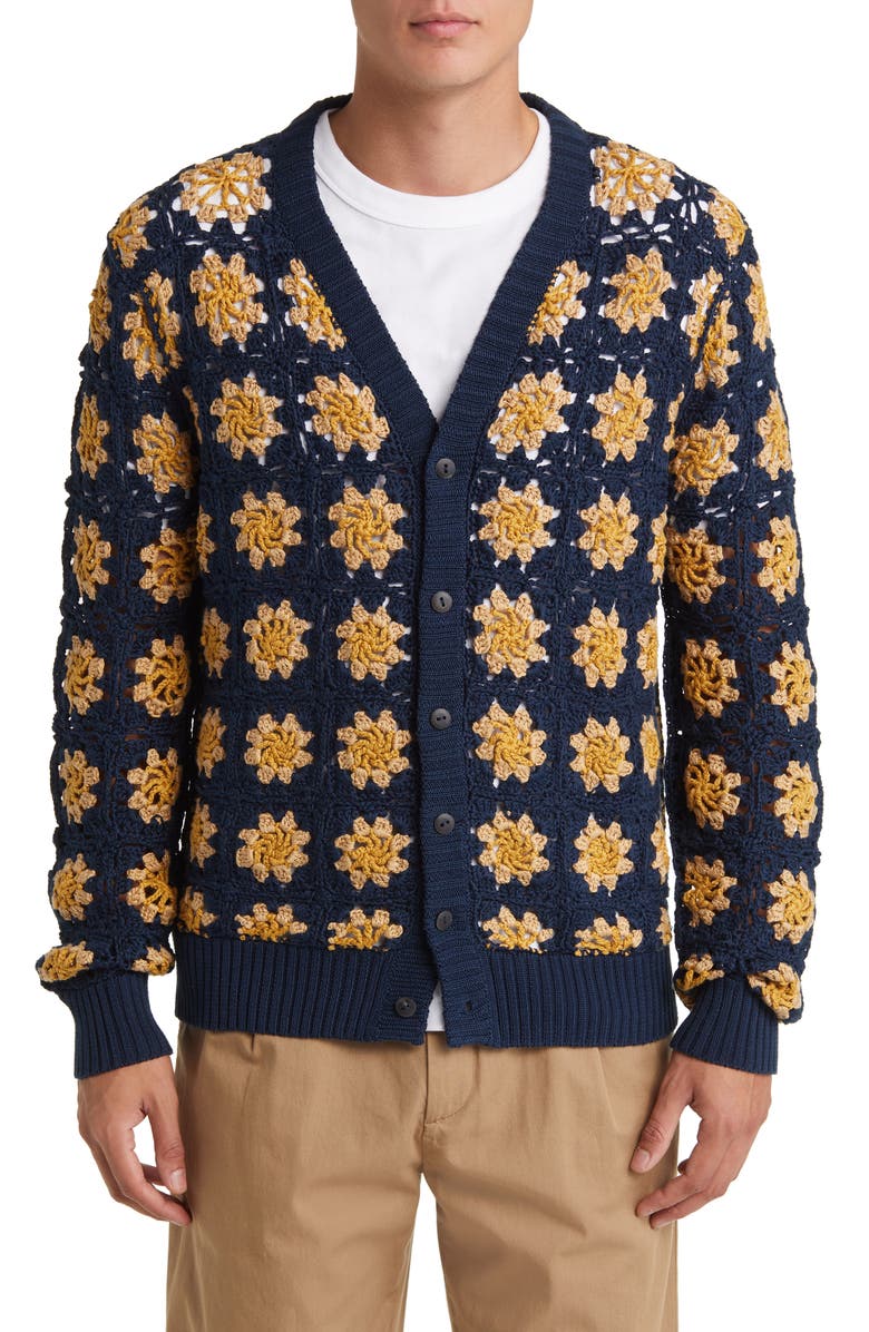 Corridor Floral Crocheted Cardigan, Alternate, color, 