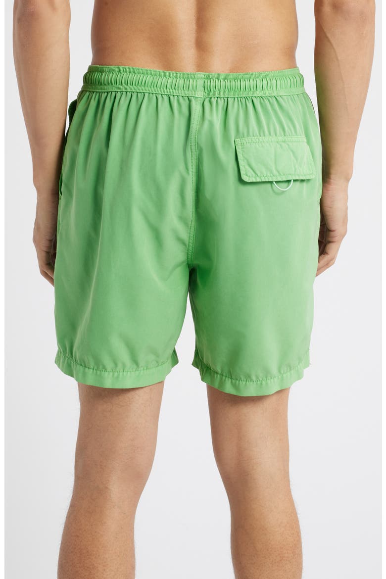 Naples Valley Garment Dyed 6-Inch Performance Swim Trunks, Alternate, color, GLOWSTICK