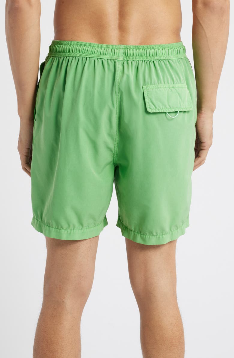 Tommy Bahama Naples Valley Garment Dyed 6-Inch Performance Swim Trunks, Alternate, color, Glowstick