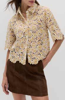 Open Stitch Shirt Jacket