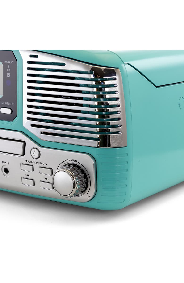 Trexonic Retro Wireless Bluetooth, Record and CD Player, Alternate, color, Turquoise