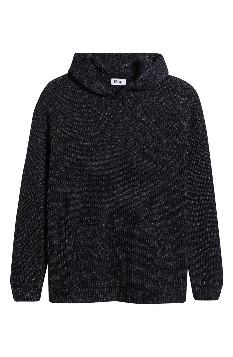 KROST Metallic Speckle Knit Cotton Blend Hoodie, Alternate, color, Black