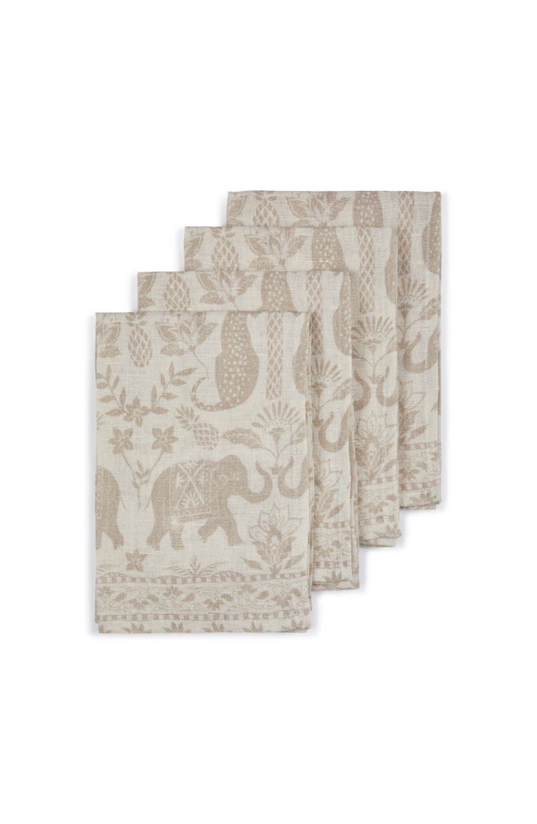 MAJKA Garden of Eden Napkins - Set of 4, Main, color, Beige