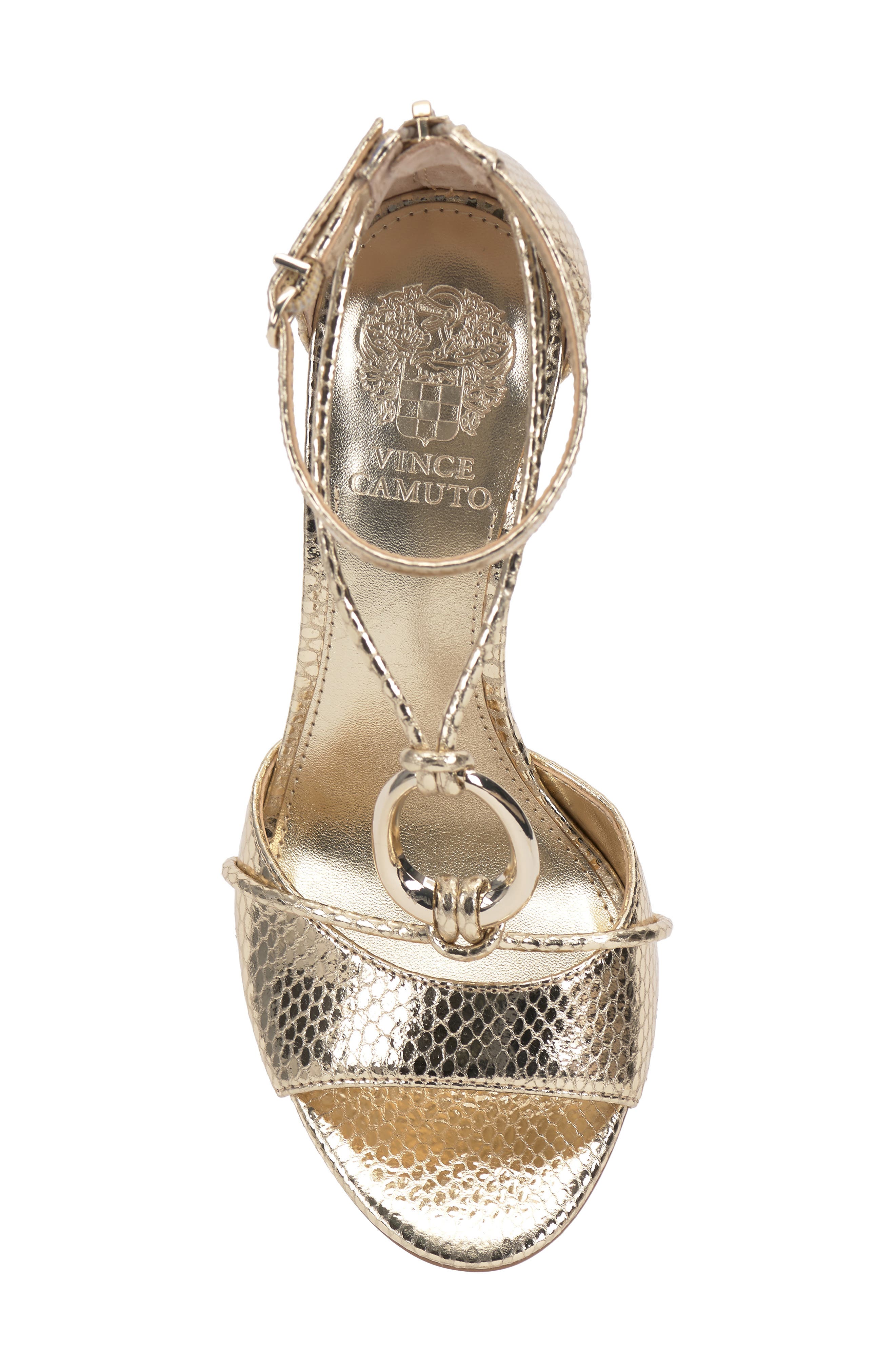 Vince Camuto Alinna Ankle Strap Sandal, Alternate, color, Egyptian Gold