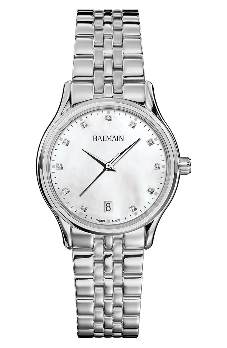 BALMAIN WATCHES Beleganza Diamond Bracelet Watch, 32mm, Main, color, Stainless Steel