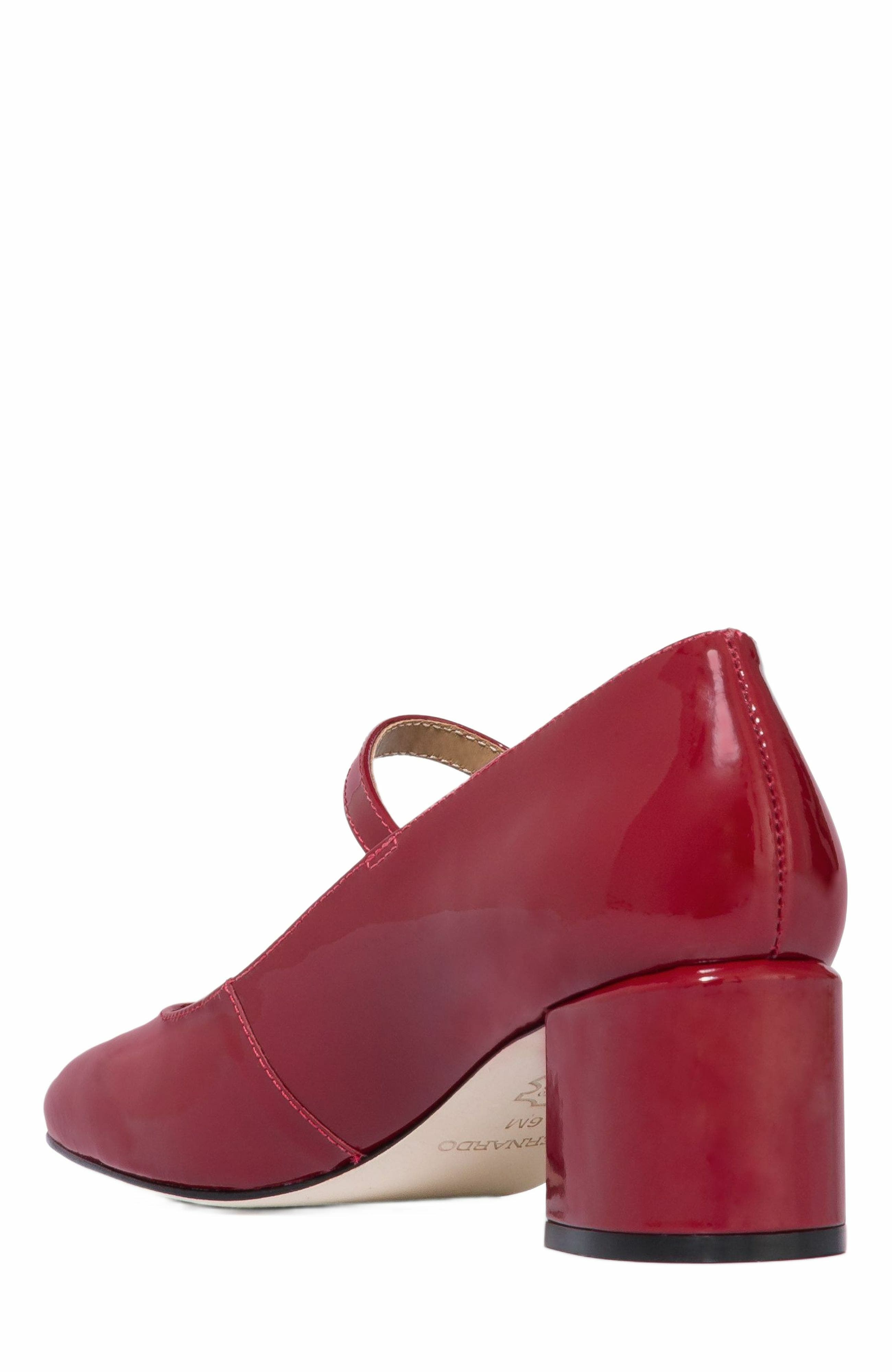 Ancona Block Heel Mary Jane, Alternate, color, DARK RED