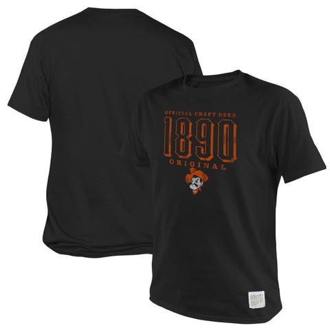 Men's Original Retro Brand Black Oklahoma State Cowboys 1890 Original Logo T-Shirt