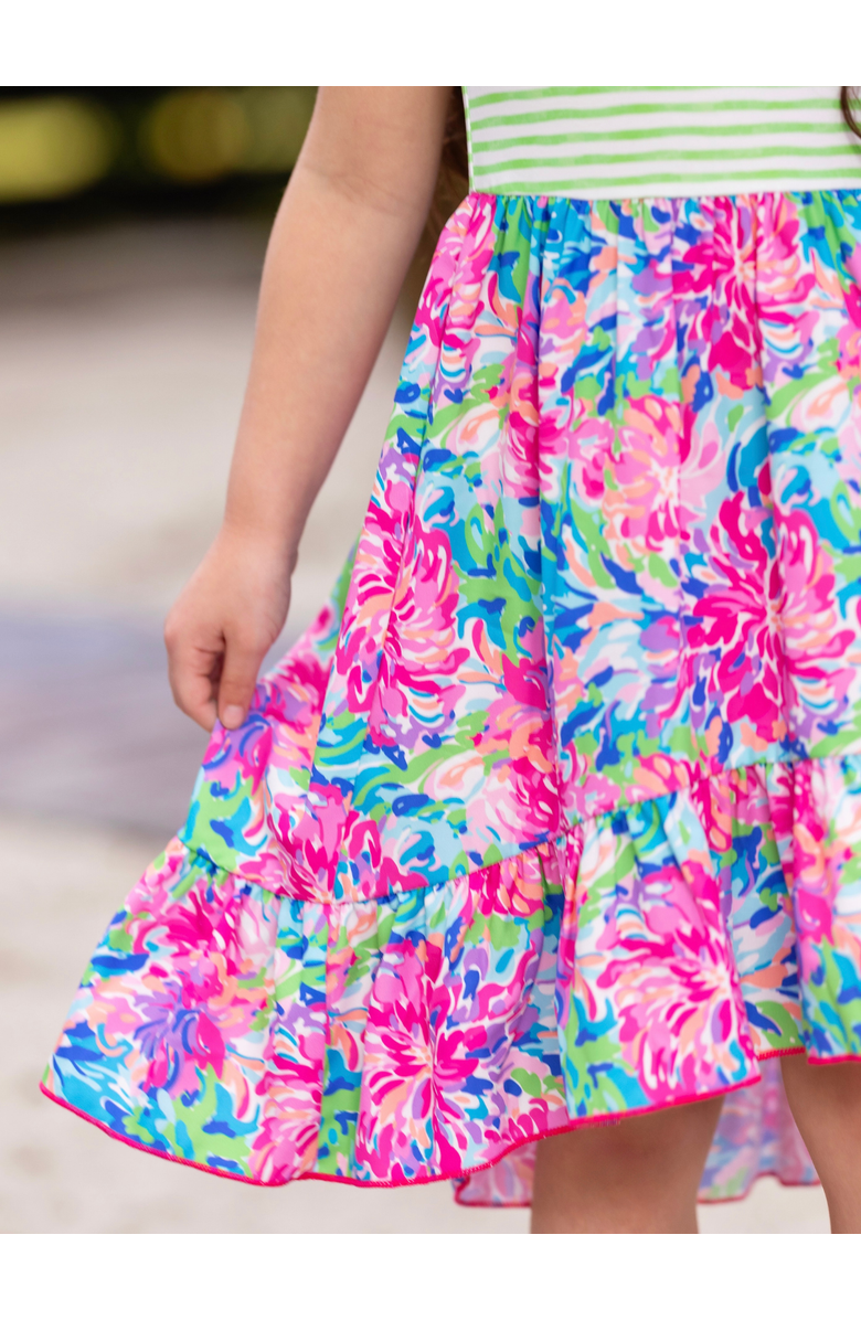 Mia Belle Girls Tropical Bloom Sleeveless Hi-Lo Dress, Alternate, color, Purple